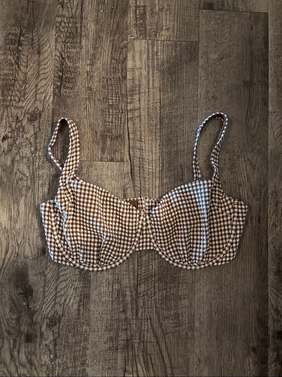 Abercrombie & Fitch Other - Abercrombie & Fitch Curve Love Bikini Top - Brown and White Plaid - Size XLarge